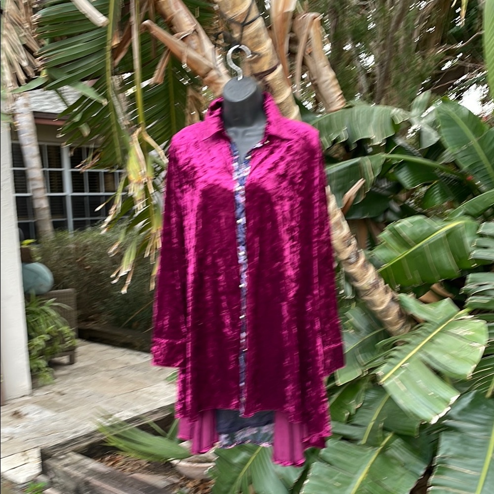 Velvet And Burn Out Velvet Jacket